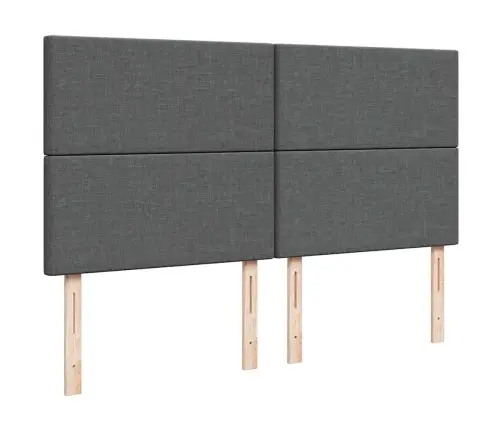 Osmanų Lovos Rėmas Su Čiužiniu, Pilkas, 160X200 cm Audinys