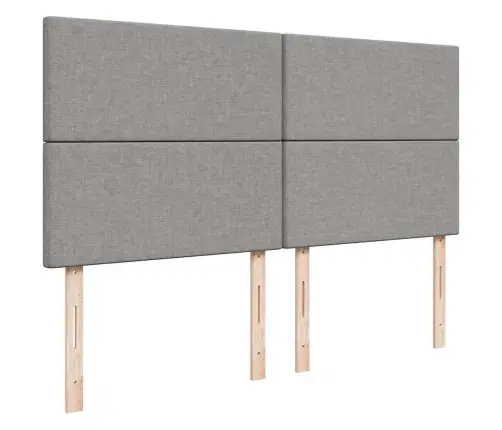 Osmaņu Gulta Ar Matraci & Leds, Gaiši Pelēks, 180X200Cm, Audums Vidaxl