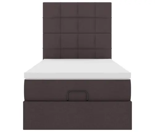 Osmanų Lovos Rėmas Su Čiužiniu, Rudas, 80X200cm Audinys