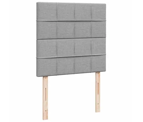 Osmaņu Gultas Rāmis Ar Matrača Gaiši Pelēks 90X190 Cm Audums Vidaxl