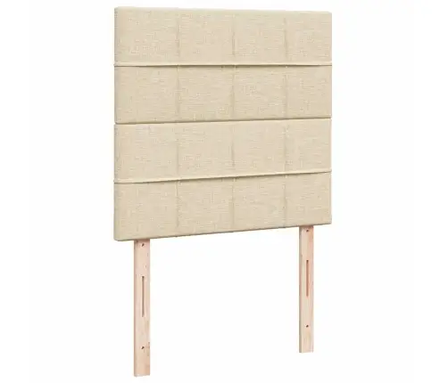 Osmaņu Gultas Rāmis Ar Matrača Krēma 90X190 Cm Audums Vidaxl