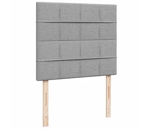 Osmaņu Gultas Rāmis Ar Matrača Gaiši Pelēks 120X190 Cm Audums Vidaxl