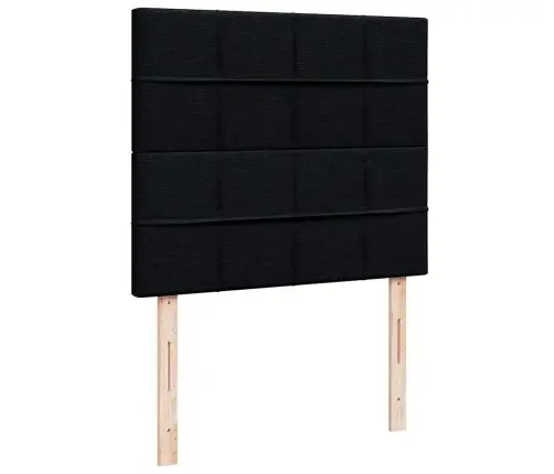 Osmaņu Gulta Ar Matraci&Leds, Melns, 120X190 Cm, Audums Vidaxl