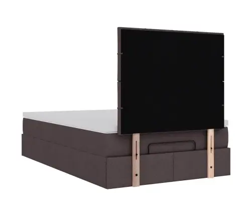 Osmaņu Gultas Rāmis Ar Matrača Tumši Pelēks 120X190 Cm Audums Vidaxl