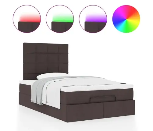 Osmaņu Gultas Rāmis Ar Matrača Tumši Pelēks 120X190 Cm Audums Vidaxl