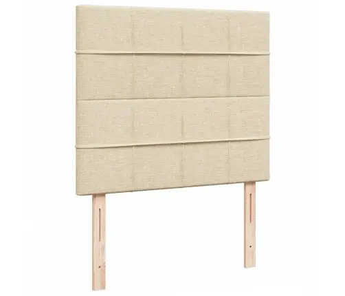 Osmaņu Gulta Ar Matraci&Leds, Krēmkrāsas, 120X190 Cm, Audums Vidaxl