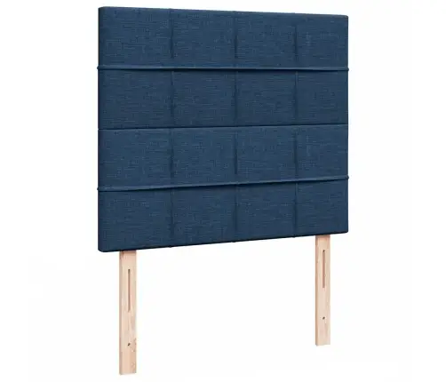 Osmaņu Gulta Ar Matraci&Leds, Zils, 120X190 Cm, Audums Vidaxl