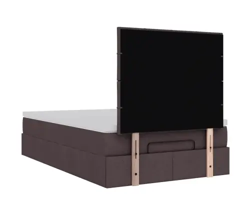 Osmaņu Gultas Rāmis Ar Matrača Tumši Pelēks 120X200 Cm Audums Vidaxl