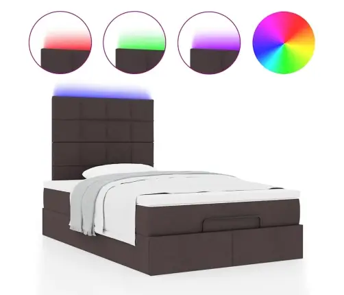 Osmaņu Gultas Rāmis Ar Matrača Tumši Pelēks 120X200 Cm Audums Vidaxl