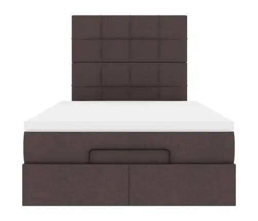 Osmaņu Gultas Rāmis Ar Matrača Tumši Pelēks 120X200 Cm Audums Vidaxl