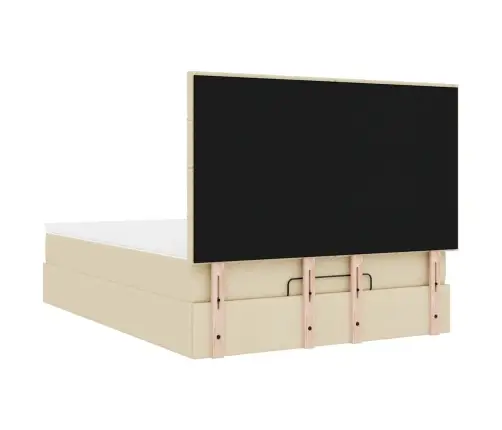 Osmanų Lova Su Čiužiniu Ir Led Kreminiu 140X190Cm Audinys