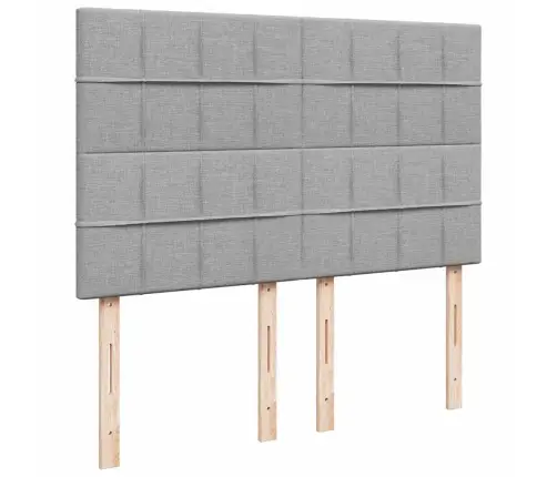 Osmaņu Gultas Rāmis Ar Matrača Gaiši Pelēks 140X200Cm Audums Vidaxl