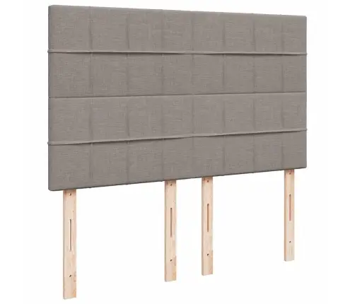 Osmaņu Gulta Ar Matraci Un Gaismas Diodēm Taupē 140X200 Cm Vidaxl