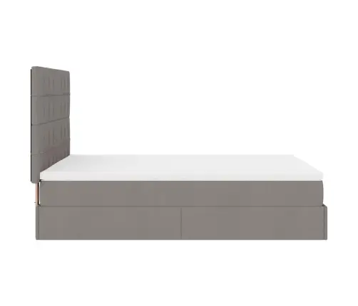 Osmaņu Gulta Ar Matraci Un Gaismas Diodēm Taupē 140X200 Cm Vidaxl