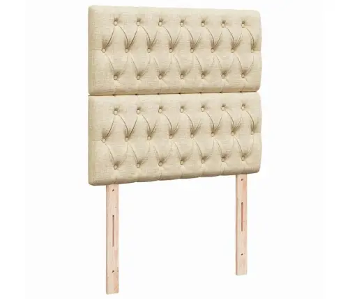 Osmaņu Gultas Rāmis Ar Matrača Krēma 100X200 Cm Audums Vidaxl