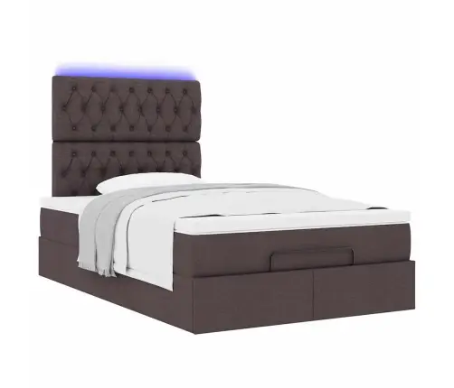 Osmaņu Gultas Rāmis Ar Matrača Tumši Pelēks 120X190 Cm Audums Vidaxl