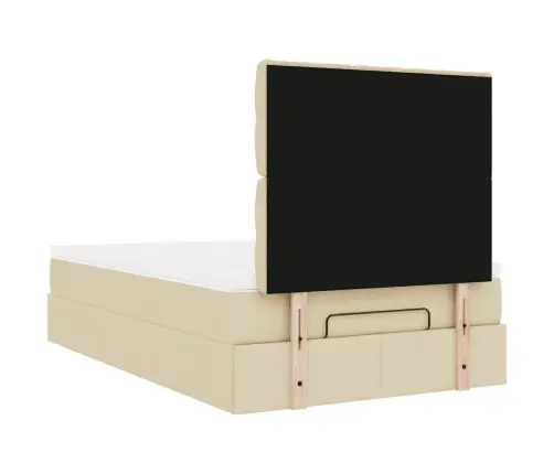 Osmanų Lovos Rėmas Su Čiužiniu, Kreminis, 120X200cm Audinys