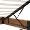 Osmaņu Gultas Rāmis Ar Matrača Krēmkrāsas 120X200Cm Audums Vidaxl