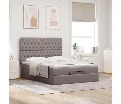 Ottomani Voodi Madratsita Ja Led, Tape, 140X190 cm Kangas