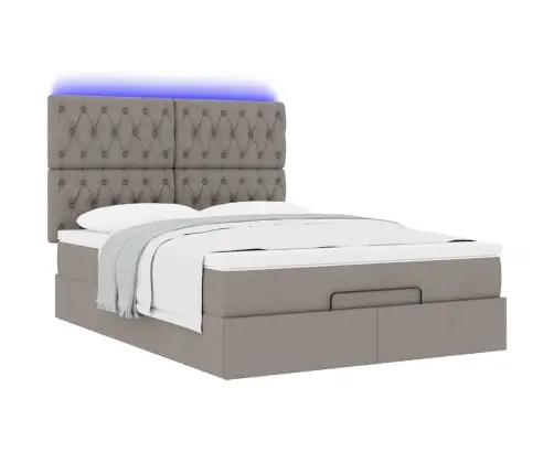 Ottomani Voodi Madratsita Ja Led, Tape, 140X190 cm Kangas