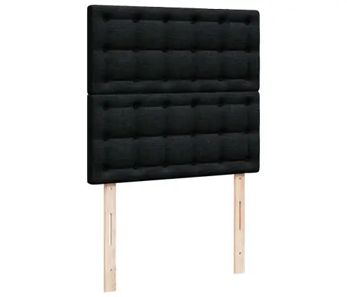 Osmaņu Gultas Rāmis Ar Matrača Melns 100X200 Cm Audums Vidaxl