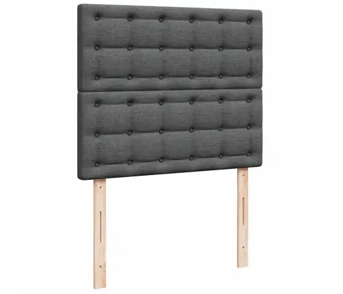 Osmanų Lova Su Čiužiniu Ir Led Tamsiai Pilkas 120X190Cm Audinys