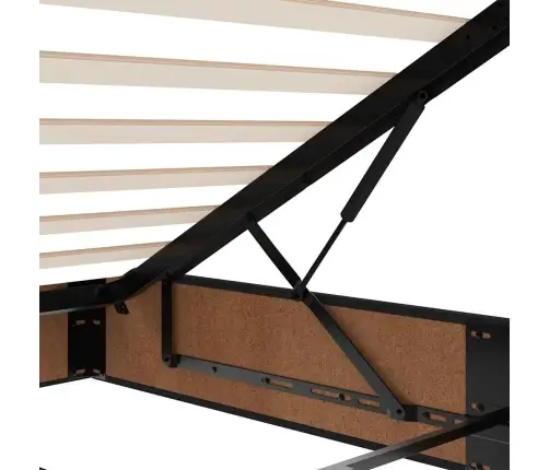 Osmaņu Gulta Ar Matraci&Leds, Melns, 120X190 Cm, Audums Vidaxl