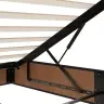 Osmaņu Gulta Ar Matraci&Leds, Melns, 120X190 Cm, Audums Vidaxl