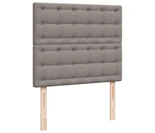 Osmaņu Gulta Ar Matraci&Leds, Pelēkbrūns, 120X190 Cm, Audums Vidaxl