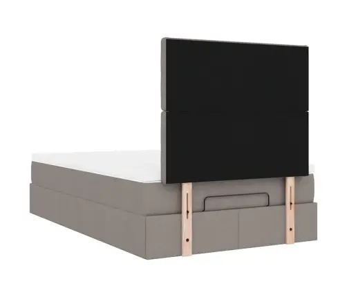 Osmanų Lovos Rėmas Su Čiužiniu, Taupe, 120X200cm Audinys