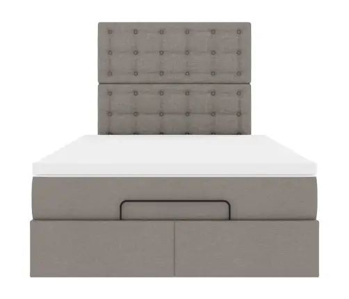 Osmanų Lovos Rėmas Su Čiužiniu, Taupe, 120X200cm Audinys