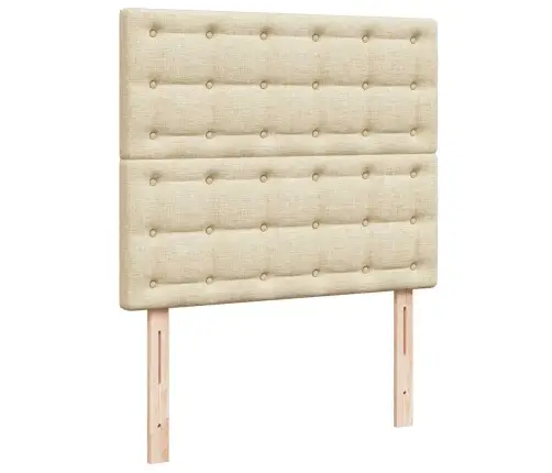 Osmaņu Gultas Rāmis Ar Matrača Krēmkrāsas 120X200 Cm Audums Vidaxl