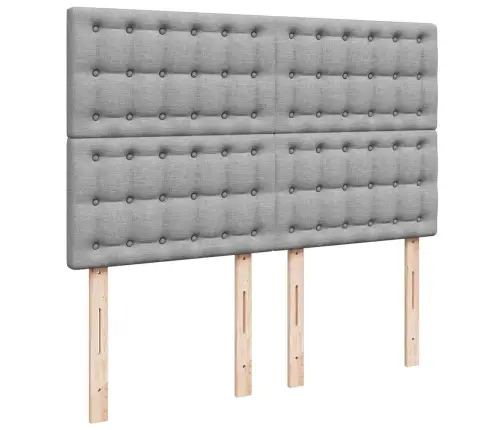 Osmaņu Gultas Rāmis Ar Matrača Gaiši Pelēks 140X200Cm Audums Vidaxl