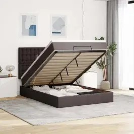Osmaņu Gultas Rāmis Ar Matrača Tumši Pelēks 140X200Cm Audums Vidaxl Osmaņu Gultas Rāmis Ar Matrača Tumši Pelēks 140X200Cm Audums Vidaxl