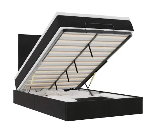 Osmaņu Gultas Rāmis Ar Matračiem Melns 120X200 Cm Samts Vidaxl