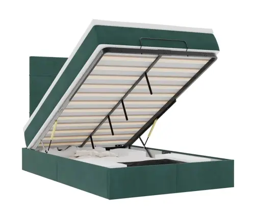 Osmaņu Gultas Rāmis Ar Matračiem Tumši Pelēks 120X200 Cm Samts Vidaxl