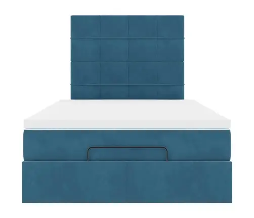 Osmaņu Gultas Rāmis Ar Matračiem Tumši Pelēks 120X200 Cm Samts Vidaxl