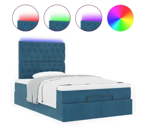 Osmaņu Gultas Rāmis Ar Matračiem Tumši Pelēks 120X200 Cm Samts Vidaxl