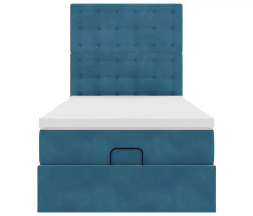 Osmaņu Gultas Rāmis Ar Matračiem Tumši Pelēks 90X190Cm Samts Vidaxl