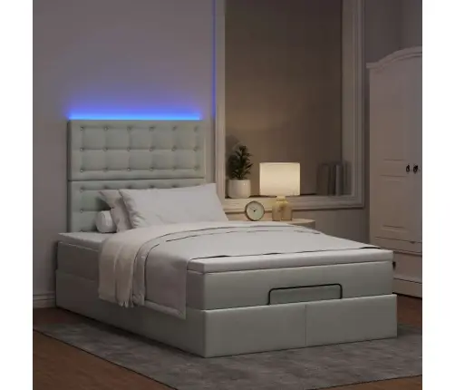 Osmaņu Gultas Rāmis Ar Matračiem Gaiši Pelēks 120X190Cm Samts Vidaxl