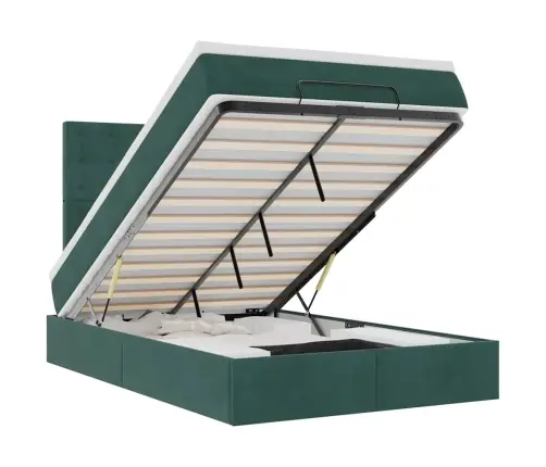 Osmaņu Gultas Rāmis Ar Matračiem Tumši Pelēks 120X200 Cm Samts Vidaxl