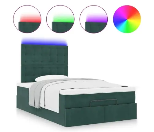 Osmaņu Gultas Rāmis Ar Matračiem Tumši Pelēks 120X200 Cm Samts Vidaxl