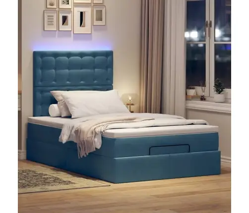 Osmaņu Gultas Rāmis Ar Matračiem Tumši Pelēks 120X200 Cm Samts Vidaxl