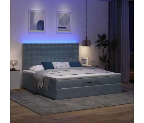 Osmaņu Gultas Rāmis Ar Matračiem Tumši Pelēks 160X200Cm Audums Vidaxl