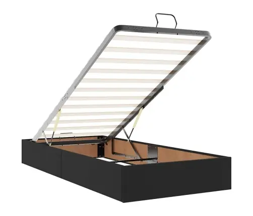 Osmaņu Gulta Ar Matračiem Un Led, Melns, 160X200Cm Mākslīgā Āda Vidaxl