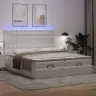 Osmaņu Gultas Rāmis Ar Matračiem Tīri Balts 200X200 Cm Vidaxl