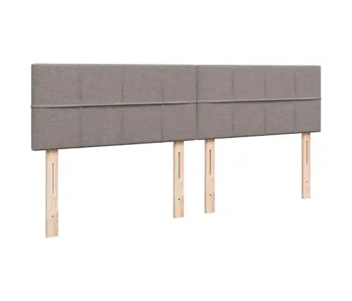 Osmaņu Gultas Rāmis Ar Matračiem Pelēkbrūns 200X200Cm Audums Vidaxl