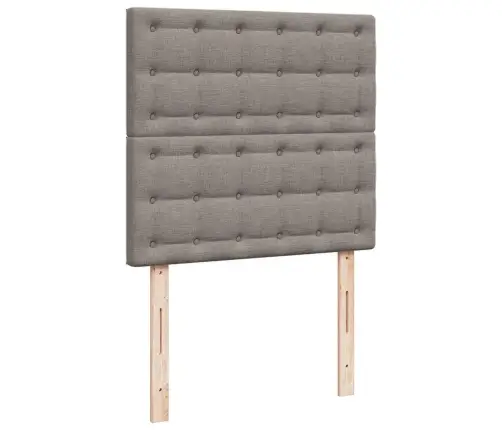 Osmaņu Gultas Rāmis Ar Matračiem Pelēkbrūns 180X200Cm Audums Vidaxl