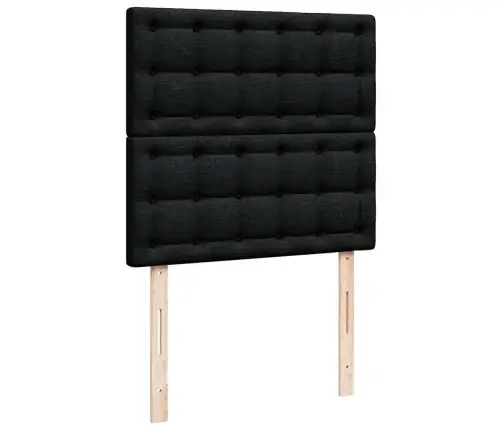 Osmaņu Gultas Rāmis Ar Matračiem Melns 200X200Cm Audums Vidaxl