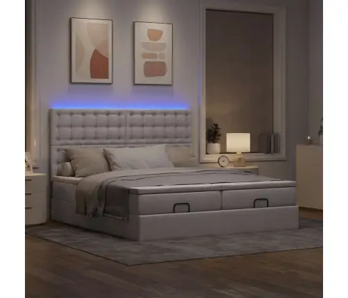 Osmaņu Gultas Rāmis Ar Matračiem Pelēkbrūns 200X200Cm Audums Vidaxl